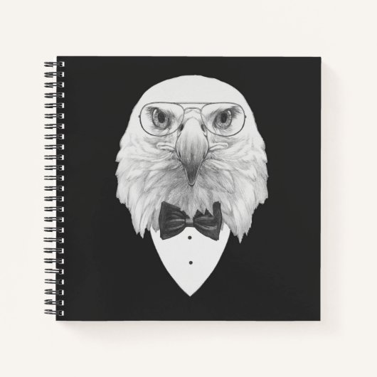 Classy Eagle Portrait Notizblock (Vorderseite)