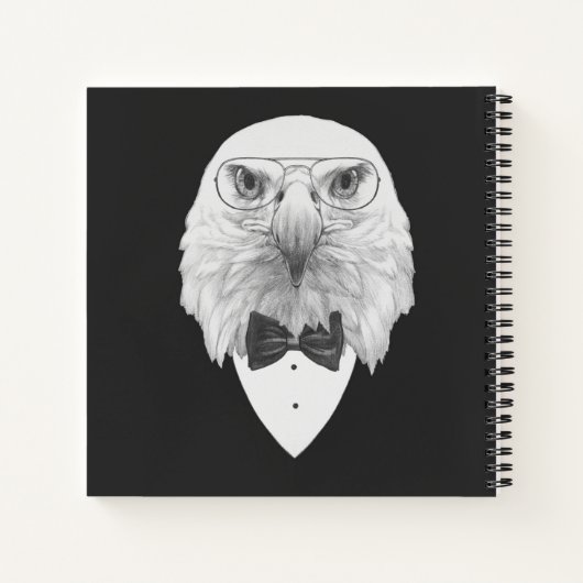 Classy Eagle Portrait Notizblock (Rückseite)