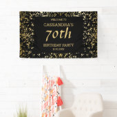 Classy Egypt Gold Sprinkles Black Birthday Banner (Insitu)