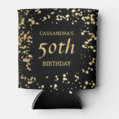 Classy Egypt Gold Sprinkles Black Birthday Dosenkühler (Vorderseite)