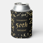 Classy Egypt Gold Sprinkles Black Birthday Dosenkühler (Kanne Rückseite)