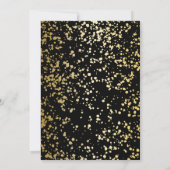 Classy Egypt Gold Sprinkles Black Birthday Einladung (Rückseite)