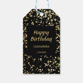 Classy Egypt Gold Sprinkles Black Birthday Geschenkanhänger