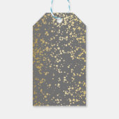 Classy Egypt Gold Sprinkles Gray Vielen Dank Geschenkanhänger (Rückseite)