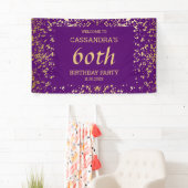 Classy Egypt Gold Sprinkles Lila Geburtstag Banner (Insitu)