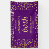 Classy Egypt Gold Sprinkles Lila Geburtstag Banner (Vertikal)