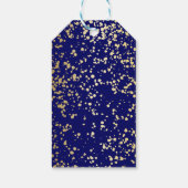 Classy Egypt Gold Sprinkles Navy Blue Geburtstag Geschenkanhänger (Rückseite)