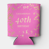 Classy Egypt Gold Sprinkles Rosa Geburtstag Dosenkühler (Vorderseite)