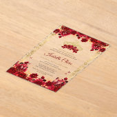 Classy Elegance Floral Acryleinladungen (Ablage )