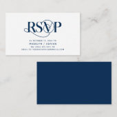Classy Elegance, Navy Blue Script, UAWG Response Begleitkarte (Vorne/Hinten)