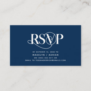 Classy Elegance, Navy Blue Script, UAWG Response Begleitkarte