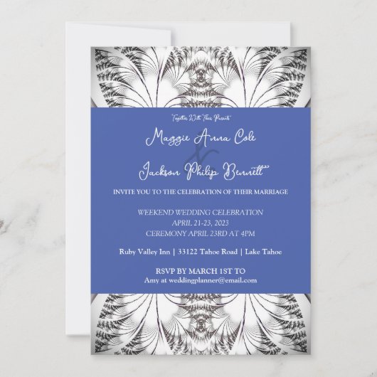 Classy Elegance Wedding Einladung (Vorderseite)