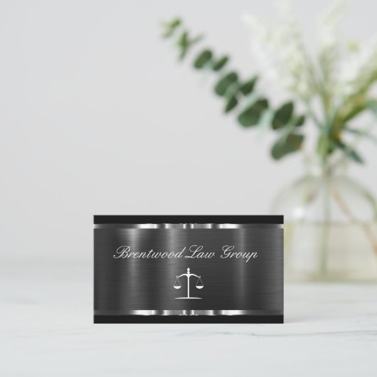 Classy Elegant Attorney Business Cards Design Visitenkarte (Stehend Vorderseite)