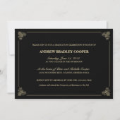 Classy Elegant Black 2013 Abschluss Foto Einladung (Rückseite)