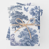 Classy Elegant Blue Country Toile Geschenkpapier Set (Beispiel)