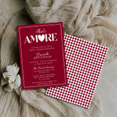 Classy Elegant Burgundy That's Amore Bridal Shower Einladung