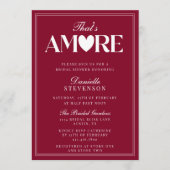 Classy Elegant Burgundy That's Amore Bridal Shower Einladung (Vorderseite)