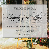 Classy Elegant glücklich immer nach Hochzeit Willk Acrylschild