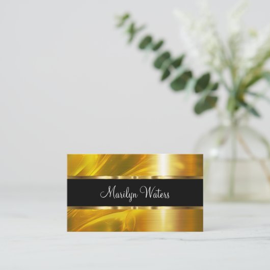 Classy Elegant Gold Design Elements  Visitenkarte (Stehend Vorderseite)