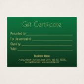 Classy Elegant Gold Green Christmas Tree Geschenkk (Rückseite)