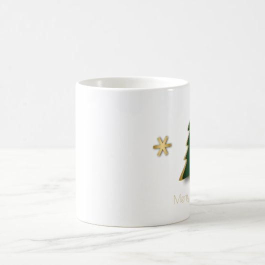 Classy Elegant Gold Green Christmas Tree Kaffeetasse (Mittel)