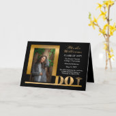 Classy Elegant Gold MD Caduceus 1 Foto Black Karte (Gelbe Blume)