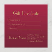 Classy Elegant Gold Roter Weihnachtsbaum (Rückseite)