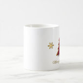 Classy Elegant Gold Roter Weihnachtsbaum Kaffeetasse (Mittel)