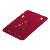 Classy Elegant Gold Roter Weihnachtsbaum Magnet (Linke Seite)
