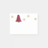 Classy Elegant Gold Roter Weihnachtsbaum Post-it Klebezettel (Vorderseite)