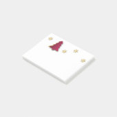 Classy Elegant Gold Roter Weihnachtsbaum Post-it Klebezettel (angewinkelt)