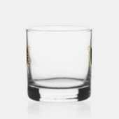 Classy Elegant Gold Tone Monogram Family Shield Whiskyglas (Links)