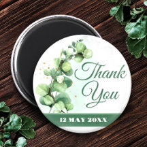 Classy Elegant greenery modern thank you buttons