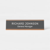 Classy Elegant Individuelle Name Titel Mitarbeiter Schreibtischnamensplakette (Vorderseite )