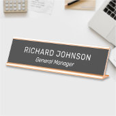 Classy Elegant Individuelle Name Titel Mitarbeiter Schreibtischnamensplakette