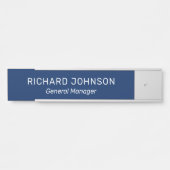 Classy Elegant Individuelle Name Titel Mitarbeiter Türschild (Vorderseite )