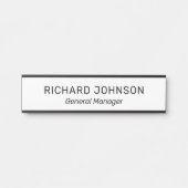 Classy Elegant Individuelle Name Titel Mitarbeiter Türschild (Vorderseite )