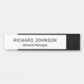 Classy Elegant Individuelle Name Titel Mitarbeiter Türschild (Vorderseite )