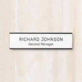 Classy Elegant Individuelle Name Titel Mitarbeiter Türschild (Vorderseite )