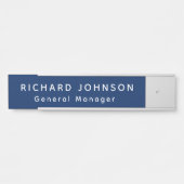 Classy Elegant Individuelle Name Titel Mitarbeiter Türschild (Vorderseite )