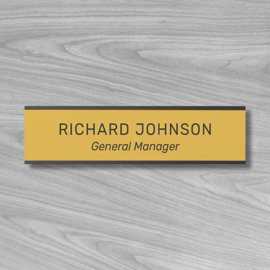 Classy Elegant Individuelle Name Titel Mitarbeiter Türschild