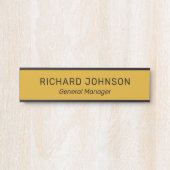 Classy Elegant Individuelle Name Titel Mitarbeiter Türschild (Vorderseite )