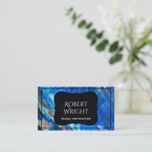 Classy Elegant Labradorite Visitenkarte (Stehend Vorderseite)