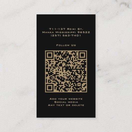 Classy Elegant Mandala Chic Luxus Black and Gold Visitenkarte (Rückseite)