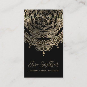 Classy Elegant Mandala Chic Luxus Black and Gold Visitenkarte