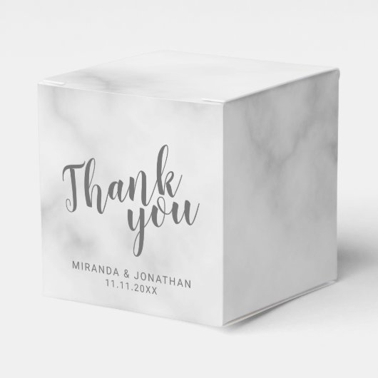 Classy Elegant Marble Wedding Geschenkschachtel (Vorderseite)