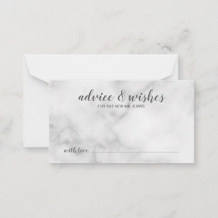 Classy Elegant Marble Wedding Hinweiskarte