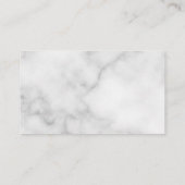 Classy Elegant Marble Wedding Hinweiskarte (Rückseite)