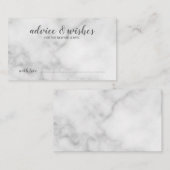 Classy Elegant Marble Wedding Hinweiskarte (Vorne/Hinten)