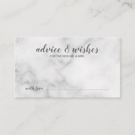 Classy Elegant Marble Wedding Hinweiskarte (Vorderseite)